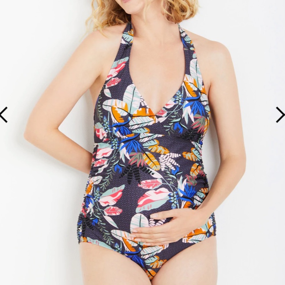 Motherhood Maternity Tropical One Piece Maternity Suit